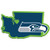 NFL Siskiyou Sports Fan Shop Seattle Seahawks Home State Decal One Size Team Color