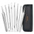 Blackhead Remover Pimple Popper Tool Kit, Terresa 8pcs Blackhead Tweezer Pimple Extractor Acne Removal Tools with Leather Bag, Comedone Extractor for Nose Face Blemish Whitehead Popping Zit Removing
