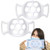 3D Face Bracket, Silicone Face Inner Support Frame for Comfortable, Face Guard Breathing Bracket Washable Reusable, Breathe Cup Nose Breathing Smoothly WHITE