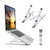Laptop Stand Computer Stand Laptop Riser 7 Angles Adjustable Laptop Stands Aluminum Notebook Stand Holder Portable Computer Holder Compatible with Laptops Up to 15.6-Silver