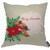 AOYEGO Bird Decorative Pillow Covers 16x16 Inch Merry Christmas Poinsettia Pine Tree Leaves Red Berries Throw Pillow Case Cotton Linen Canvas Square Cushion Accent Pillow for Sofa Bed