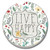 Counterart Absorbent Stoneware Single Car Coaster, Live Happy-Floral
