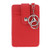 Wodwad Portable ID Card Holder Bus Cards Cover Case with Keychain Keyring Tool Red