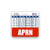 APRN Badge Buddy Horizontal w/Height  and  Weight Conversion Charts Standard, Red