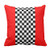 Emvency Throw Pillow Cover Checkered Red Black White Checkers Stripe Decorative Pillow Case Home Decor Square 18 x 18 Inch Pillowcase