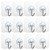 Adhesive Wall Hooks?22 lb MAX?Heavy Duty Wall Hangers Without Nails 180 Degree Rotating Seamless Scratch Hooks for Hanging Bathroom Kitchen Office Door Home Improvement Sticky Hooks - 12 Pack