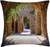 Tuscan Throw Pillow Cushion Cover, Italian Street in a Small Provincial Town of Tuscan Italy European, Decorative Square Accent Pillow Case, 18X18, Brown Green Grey Tuscan Throw Pillow Cushion Cover, Italian Street in a Small Provincial Town of Tuscan Italy European, Decorative Square Accent Pillow Case, 18X18, Brown Green Grey