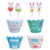 Amosfun Easter Decorations 48Pcs Easter Cupcake Wrappers Rabbit Cupcake Picks Cake Wrapper Toppers Set