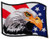 American Flag Bald Eagle Embroidered Patch Patriotic Iron-On Bird Emblem