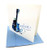 Blue Guitar with "Happy Birthday" Quilling Greeting Card, 6x6" with Envelope. Blank Inside. Hand-made. Suitable for Framing.