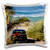 3dRose Classic Woody with Surfboards on a Tropical Island Beach - Pillow Case, 16 by 16-inch (pc_53871_1)
