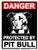 Dark Branches Warning Protected Pit Bull Pitbull Dog Beware Dog Sign 8inch  X 12inch  inch Metal Aluminum Herty
