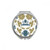 Decorative Classic Floral Pattern Golden Hand Compact Mirror Round Portable Pocket Glass