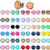 32 Pairs Faux Druzy Stud Earrings Stainless Steel Druzy Stud Earrings Glitter Pierced Earrings for Women Girls Round Shape