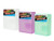 It's Academic Crayon Box with Hinged Lid and Snap Closure, Clear, Purple, and Green Plastic, 16-Pack