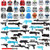 PeleusTech Military Minifigures Weapon Armor Kit for Star War Army Weapons and Accessories Set Compatile with Major Building Block Brand - 52pcs