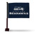 NFL Rico Industries Car Flag including Pole, Seattle Seahawks Team Color, 16 x 19.5-inches