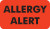 Doctor Stuff - File Folder Chart Labels, MAP4930, Allergy Alert, Allergy Medical Stickers, Fluorescent Red/Black, 1-1/2inch  x 7/8inch , 250 per Box