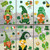 St Patrick's Day Gnome Window Clings Decorations, 9 Sheets Irish Shamrock Static Cling Decals, Glass Doors Green Stickers Decor for Saint Patty Day Party Saint Patrick's Day
