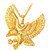 U7 Brave Man Hawk Necklace 18K Gold Plated Eagle Pendant Necklaces