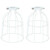 2 Packs Metal Bulb Guard, for Pendant Light, Vintage Lamp Holder, Ceiling Fan Light Bulb Covers, Open Style Industrial Grade Adjustable, DIY Metal Wire Cage Light Fixture Lamp Guard, Upgrade White