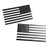 Reversed and Forward Set - Thick Transparent Forward American Flag Durable USA Polycarbonate Decal 2inch  x 3.5inch  US Made