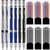 ExcelFu 6 Pieces 2.0 mm Mechanical Pencils with 6 Cases Lead Refills, Color and Black Refills for Draft Drawing, Carpenter, Writing, Crafting, Art Sketching