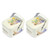 Yardwe 2pcs Easter Candy Handle Boxes Cookie Biscuit Storage Tin Empty Tinplate Fondant Chocolate Case Rabbit Pattern Party Treat Packaging Container