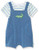 absorba Baby Boys' Short Sleeves Romper, Blue Heather, 3-6 Months
