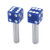 MACs Auto Parts 66-12886 Blue Dice Door Lock Knobs, Pair