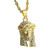 Micro Jesus Piece Iced Bling Pendant Hip Hop Chain Gold Tone 24inch  Inch Rope Necklace