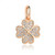 ABAOLA Rose Gold Plating Heart Charm 925 Sterling Silver Lucky Green Clover Bead fit for Fashion Charms Bracelet  and  Necklace Rose Gold Plated Clover