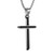 HZMAN Minimalist Men Women Polished Stainless Steel Cross Religious Pendant Necklace 22plus 2 Inch Chain