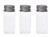 6PCS 5ML Empty Refillable Clear Travel Portable Glass Essential Oil Powders Creams Small Bottle Jar Container with Aluminum Silver Lid Wishing Bottles