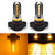 LED Fog Lights Bulbs Or DRL 5201 5202 H16 PS19W, Super Bright Amber 3000K, 4000Lm,High Power for Fog Driving Light,24Pcs 3030SMD for Fog Light Lamps Replacement 2Yrs Warranty