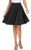 EXCHIC Womens Basic Skirt A-Line Midi Dress Casual Stretchy Skater Skirt L, Black