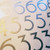 Craftsman Style Die Cut Vinyl Numbers (3 inch Metallic Silver Gray)