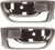 Interior Door Handle Compatible with 2002-2006 Toyota Camry Gray bezel with chrome lever With door lock button Set of 2