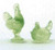 Dollhouse Miniature Chrysnbon Rooster and Nesting Hen Green
