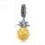 Pineapple Charm 925 Sterling Silver Fruits Charm Beads for Fashion Charms Bracelet  and  Necklace