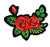 HHO Red Roses Patch Iron On Sew On Cartoon Logo iron on sew on patch Sign Badge Symbol Patch Iron on Applique Embroidered Jacket T shirt Costume