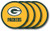 NFL Green Bay Packers Vinyl Coaster Set Pack of 4