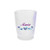 Personalized Custom Text Girly Butterfly Blue Ceramic Shot Glass Cup