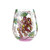 Enesco 6000228 Lolita Stemless Wine Glass Wine O'Clock, Artisan-Blown Glass with Hand-Painted Design, Multicolor