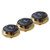 Mxfans Silver Alloy Trumpet Valve Finger Buttons Abalone Shell Inlay Pack of 3