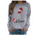 Sweatshirts for Women Pullover Tops Crewneck Christmas hat Wine Glass Printed Long Sleeve Casual Blouse Sweater Tunics