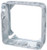 Steel City 53151 1/2 Pre-Galvanized Steel Square Box Extension Ring with 1/2-Inch Knockouts