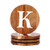 Wood Coasters Set, Natural Wooden letters Coasters for Drinks, Set of 4 Wood Coasters, Wedding Coasters, Personalized Coasters Customizable with Name, Monogrammed Letter K