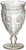 Weddingstar Vintage Inspired Pressed Glass Goblet, Smokey Grey