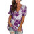 AODONG Shirts for Women Work Casual Womens Tops and Blouses, Women T-Shirt Short Sleeve Loose Tunic Tops Summer Print Graphic Blouse Comfy Casual Tees Purple